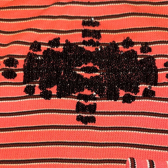 Free People "We The Free" Avalanche Striped Ribbed Cropped Oversized Tee Sz XS - Picture 7 of 12